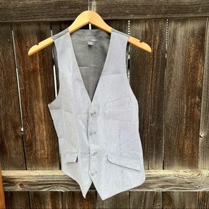 H&M - Cool vest - light blue and white seersucker